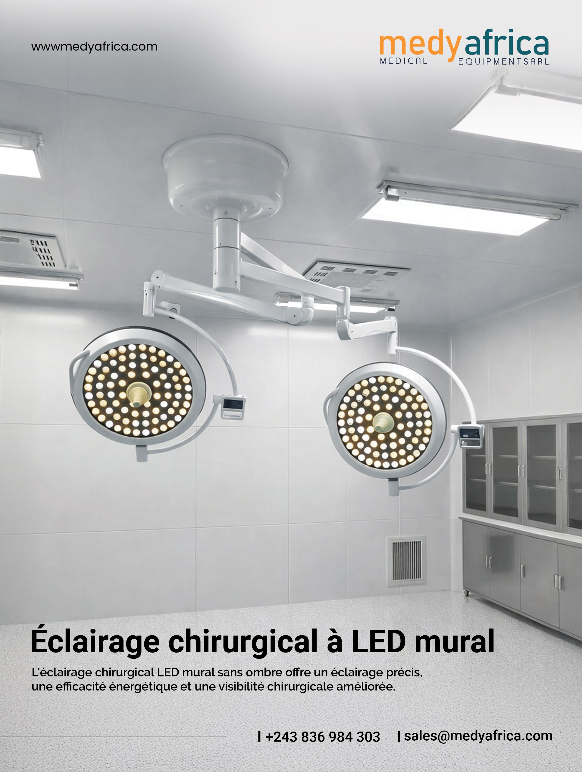 Pourquoi choisir un éclairage chirurgical à LED mural pour votre bloc opératoire ?