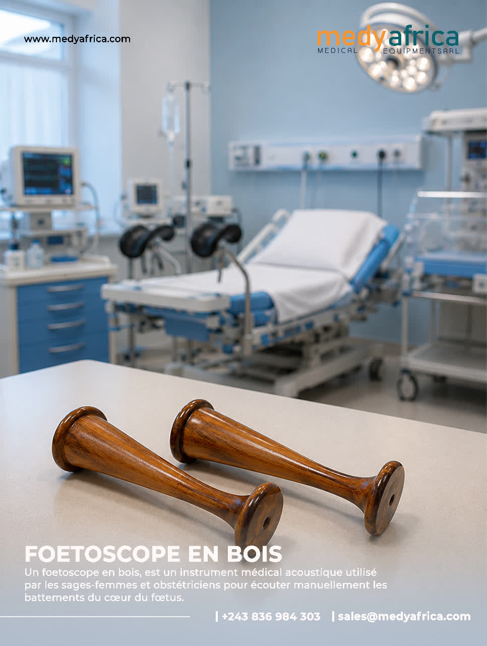 Équipements médicaux à Kinshasa : le rôle du fœtoscope en bois en obstétrique